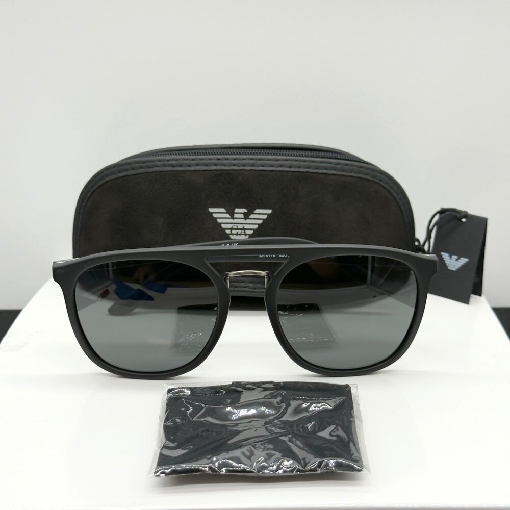 Georgio Armani AR8118 5001/87 Matte Black Sunglasses Grey Lens